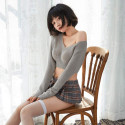UMIKO Sweater, Mini Skirt, With Stockings